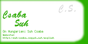 csaba suh business card
